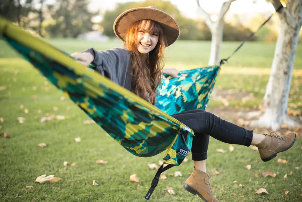 Eno DoubleNest Print Hammock - Boulder/Melon