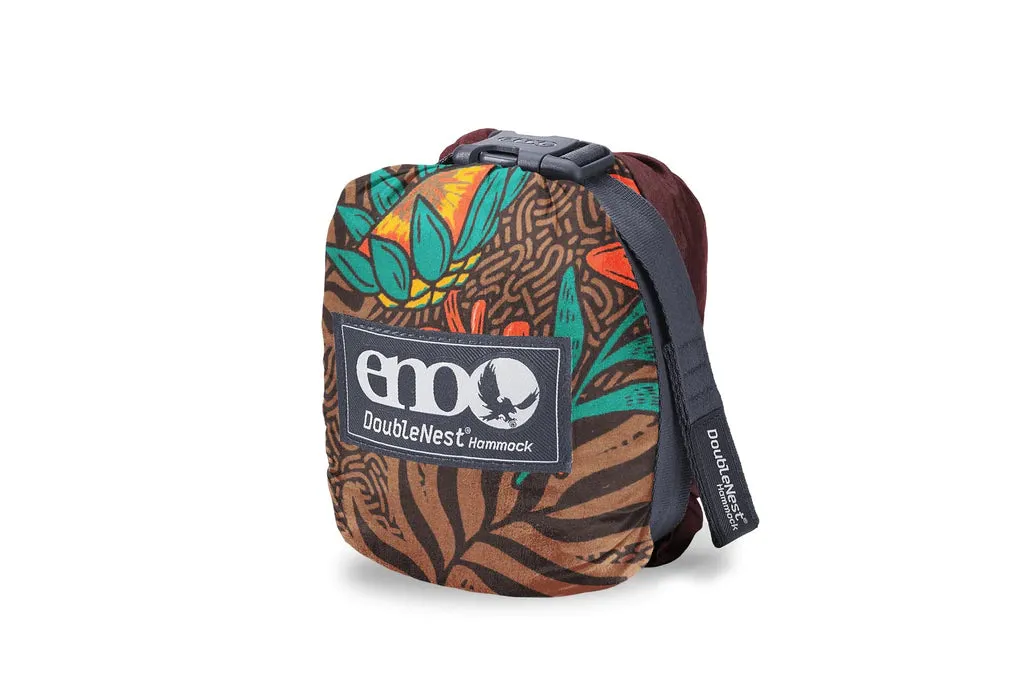 Eno DoubleNest Print Hammock - Tropic/Merlot