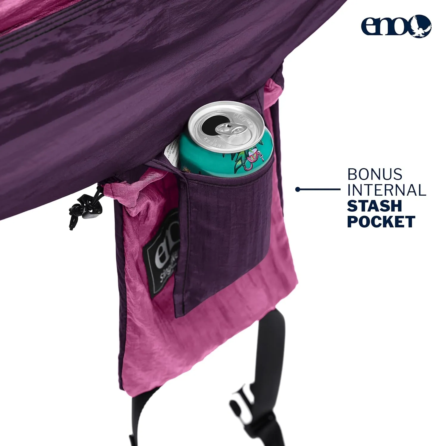 ENO SingleNest Hammock - Lightweight, 1 Person Portable Hammock - for Camping, Hiking, Backpacking, Travel, a Festival, or The Beach - Berry/Plum