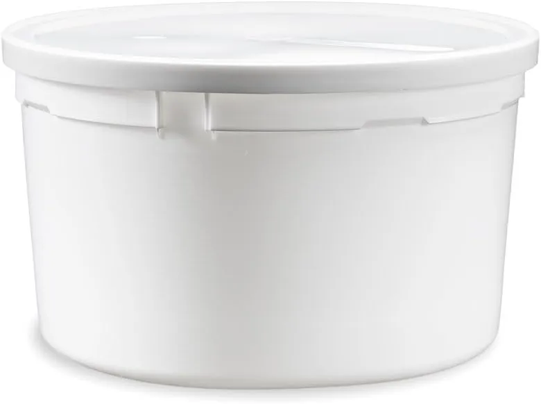 ePackageSupply 1 Gallon (128 oz) Food Storage Containers with Lids - Freezer and Microwave Safe Storage Containers, Round Plastic Containers with Lid, BPA Free, 100 Pack