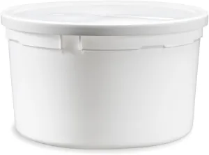 ePackageSupply 1 Gallon (128 oz) Food Storage Containers with Lids - Freezer and Microwave Safe Storage Containers, Round Plastic Containers with Lid, BPA Free, 100 Pack