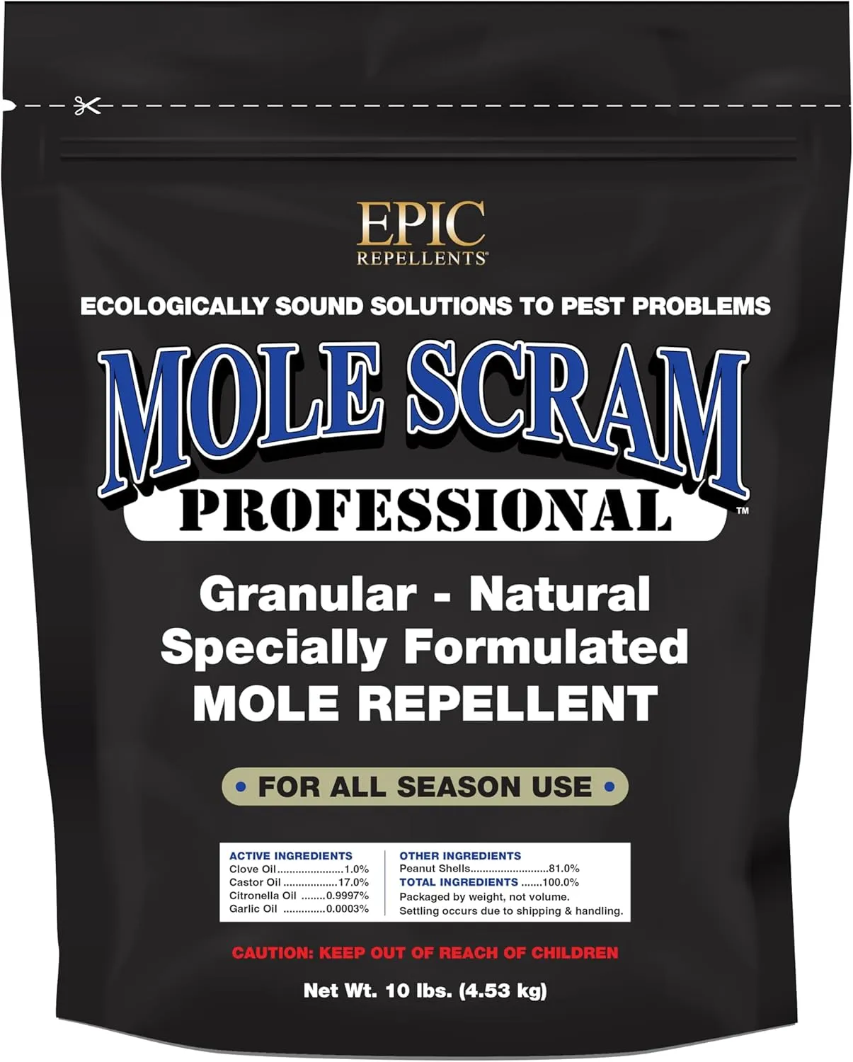 Epic Professional Mole Scram Repellent 10lb Bag