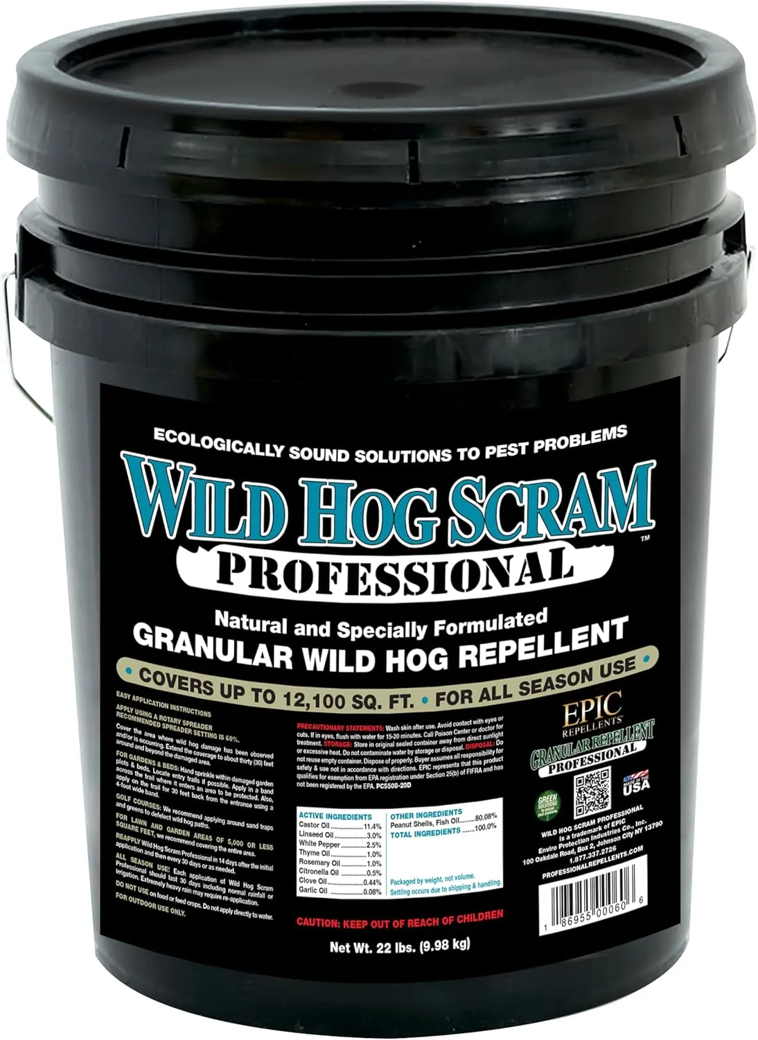 Epic Professional Wild Hog Scram Repellent 22lb Bucket