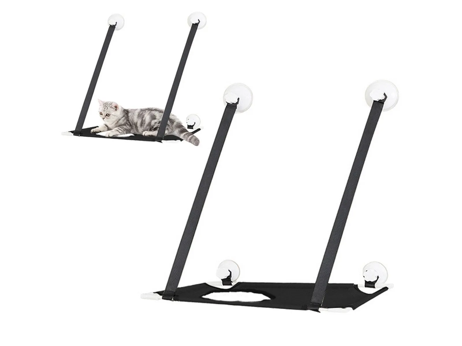 Extensive selection Cat Hammock Single Hanging Premium customer care Bed Layer - Black Summer