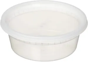 Extreme Freeze Deli Food Containers with Lids, 8-Ounce, 40-Pack