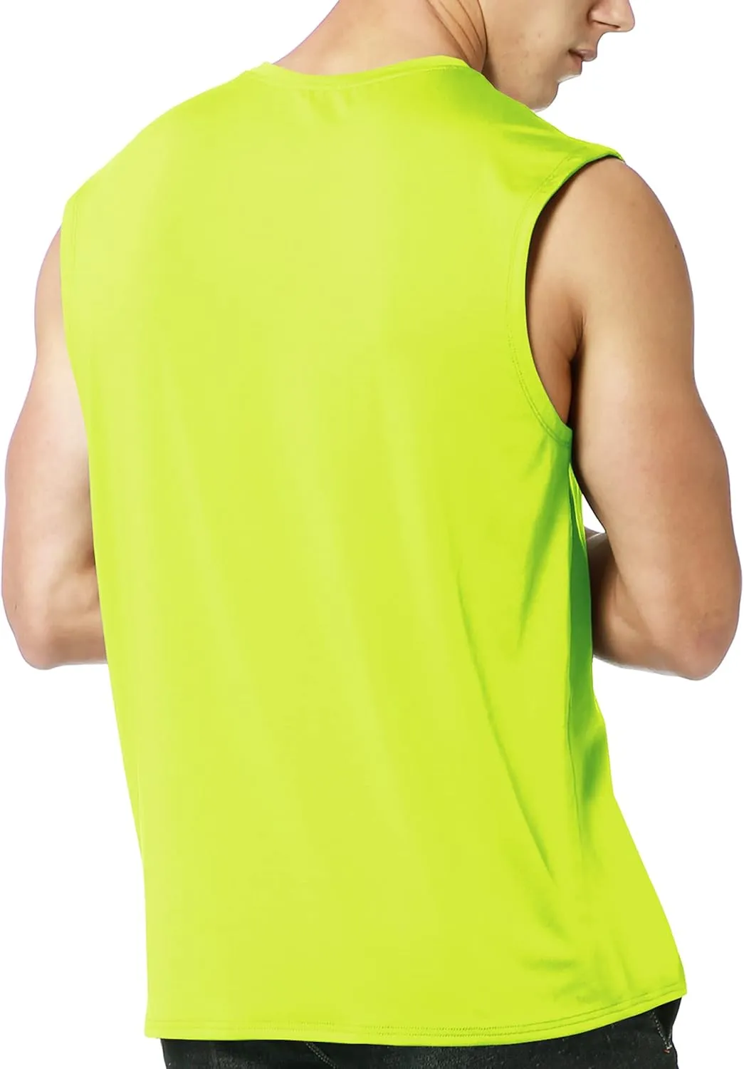 EZRUN Men's Sleeveless Shirt Quick Dry Workout Swim Shirt Gym Muscle Athletic Beach Tank Top Big and Tall