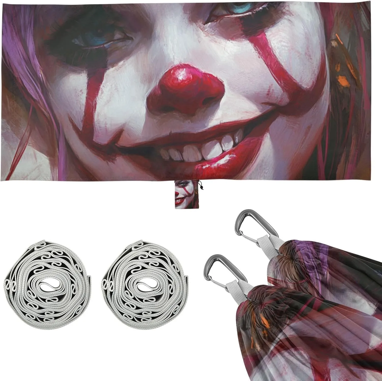 Female Clown Hammocks for Camping with Portabl Carry Bag Swing Hammock for Camping & Hiking Essential