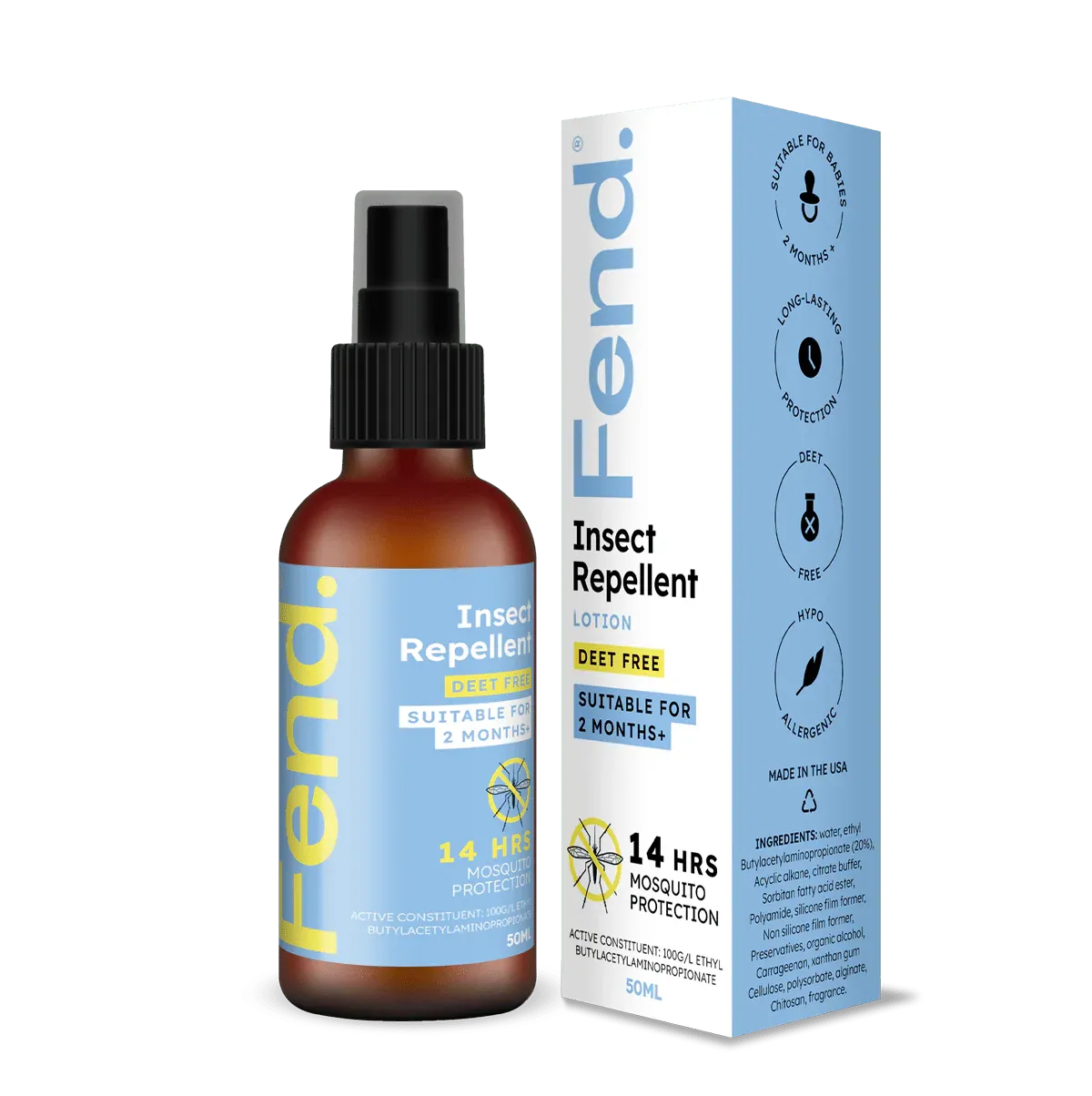 Fend DEET-free Insect Repellent Lotion Pump - 50mL