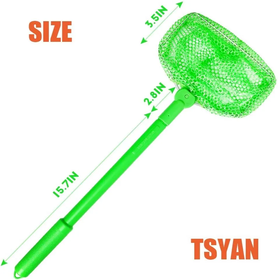 Fishing Net, TSYAN Bug Net Catching Crab Insect Nets Beach Toys Floating Bait Butterflies Colorful Nets for Kids Outdoor Playing 16 inches