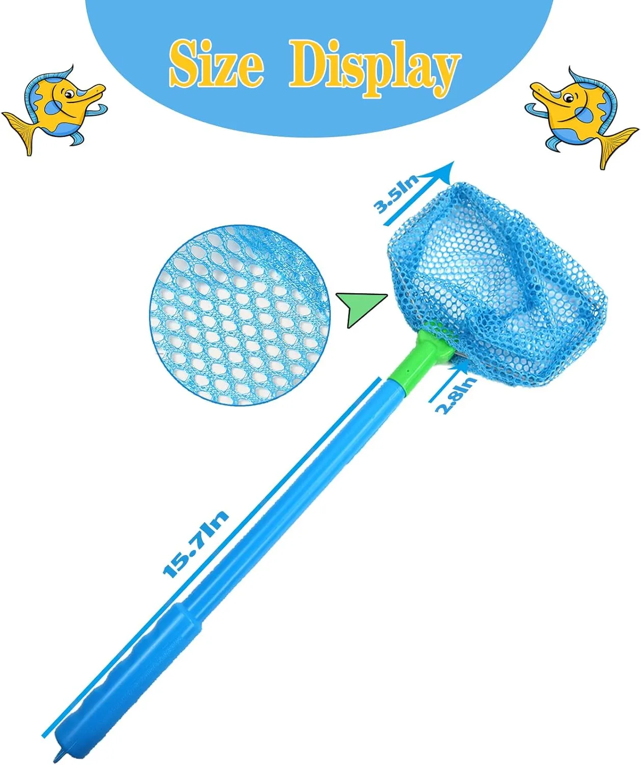 Fishing Net, TSYAN Bug Net Catching Crab Insect Nets Beach Toys Floating Bait Butterflies Colorful Nets for Kids Outdoor Playing 16 inches
