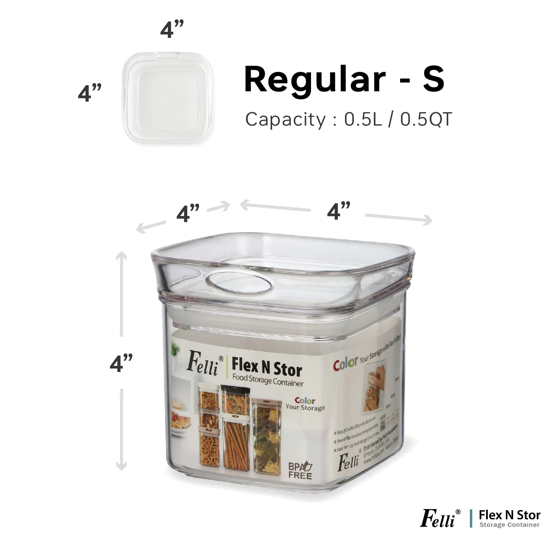 Flex N Stor 4" Regular-S 0.5QT/0.5L