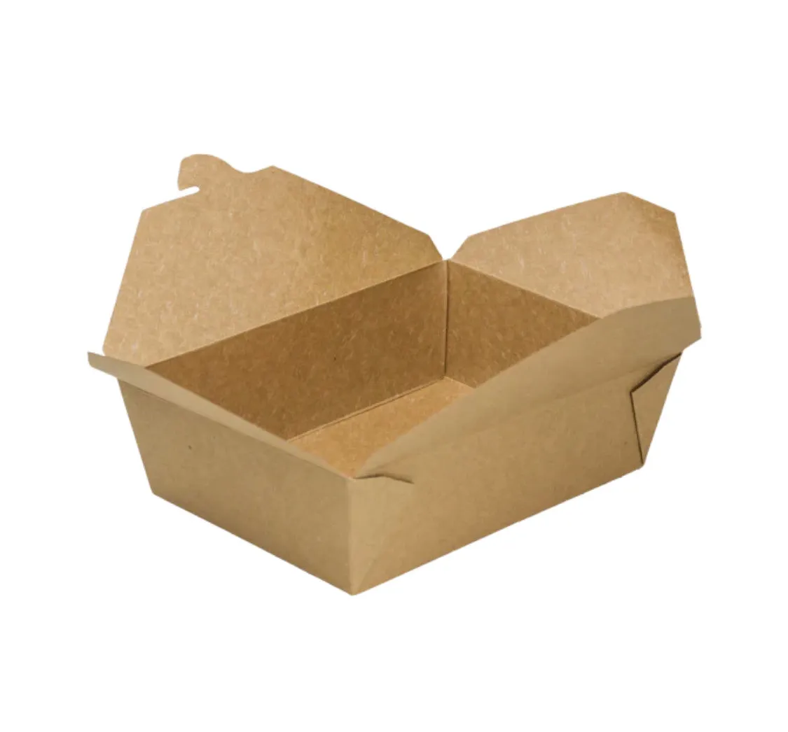 Fold-To-Go Boxes #4, 110 fl oz, Kraft - 160 pcs