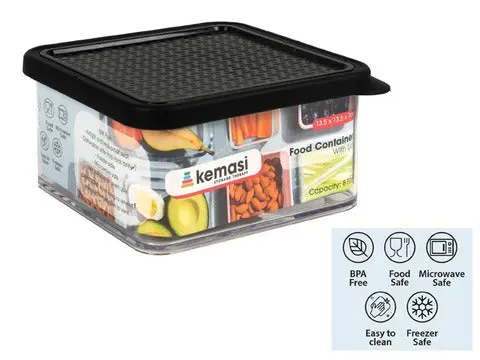 Food Storage Container Black 870ml