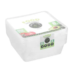 Food Storage Container Square 950ml 8pk