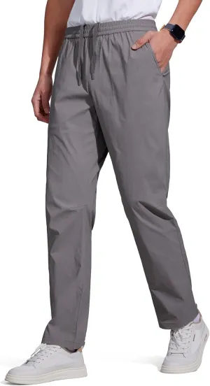FREE SOLDIER Men's Elastic Waist Water Resistant Quick-Dry Hiking Outdoor Joggers Workout Sweatpants Pants
