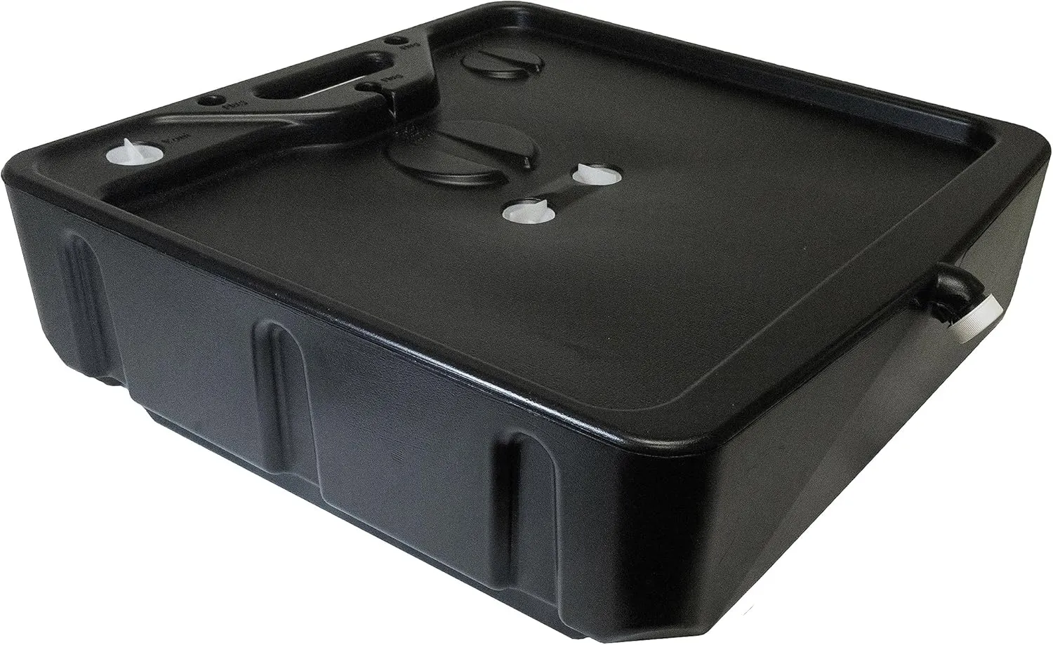 Funnel King 32970 23 Quart Closed Drain Pan, 22" x 20" x 4", Made in USA Black