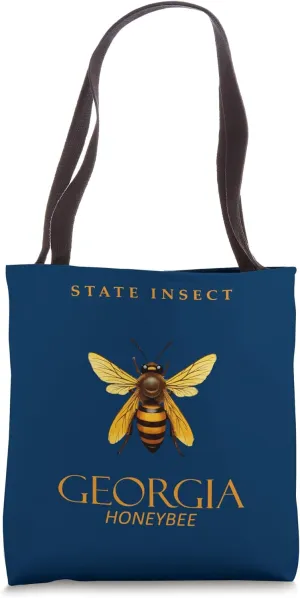 Georgia Territory Insect The Honeybee Tote Bag