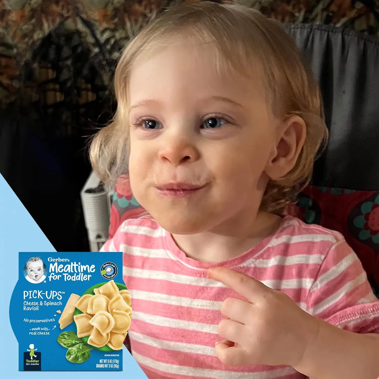 Gerber Pick-ups Cheese & Spinach Ravioli, 6 Ounce (Pack of 8)