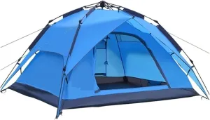 GERRIT 3-4 Person Camping Tent, Instant Pop-up Tent, Double-Layer Waterproof Home Tent for Hiking Backpacks (Color : C, Size : 200x180x130cm)