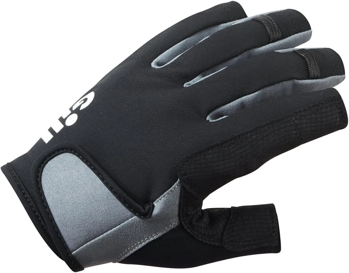 Gill Deckhand Sailing Gloves Short Finger with 3/4 Length Fingers - 50  UV Sun Protection & Water Repellent