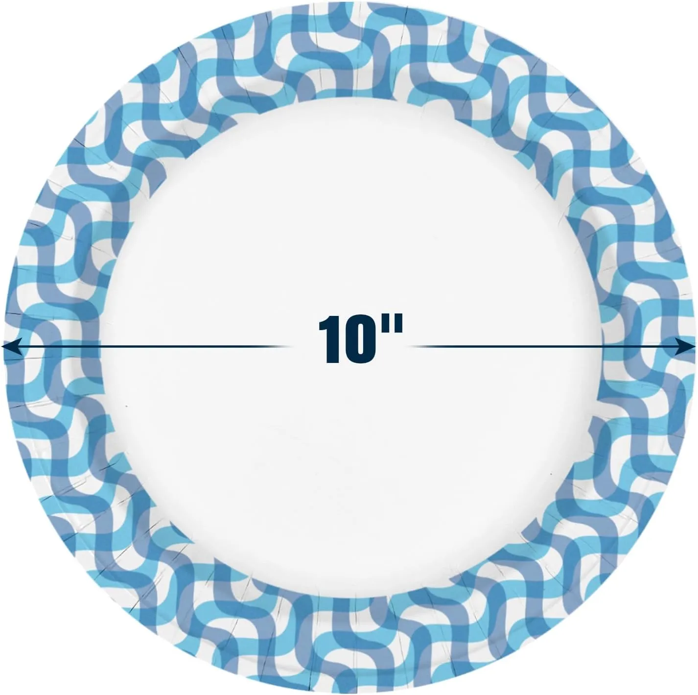 Ginkgo Paper Plates 10 inch Bulk 300 Count, Thickened Disposable Plates Large Heavy Duty Dinner Paper Plates for Holiday, Party, Picnic and Everyday Use