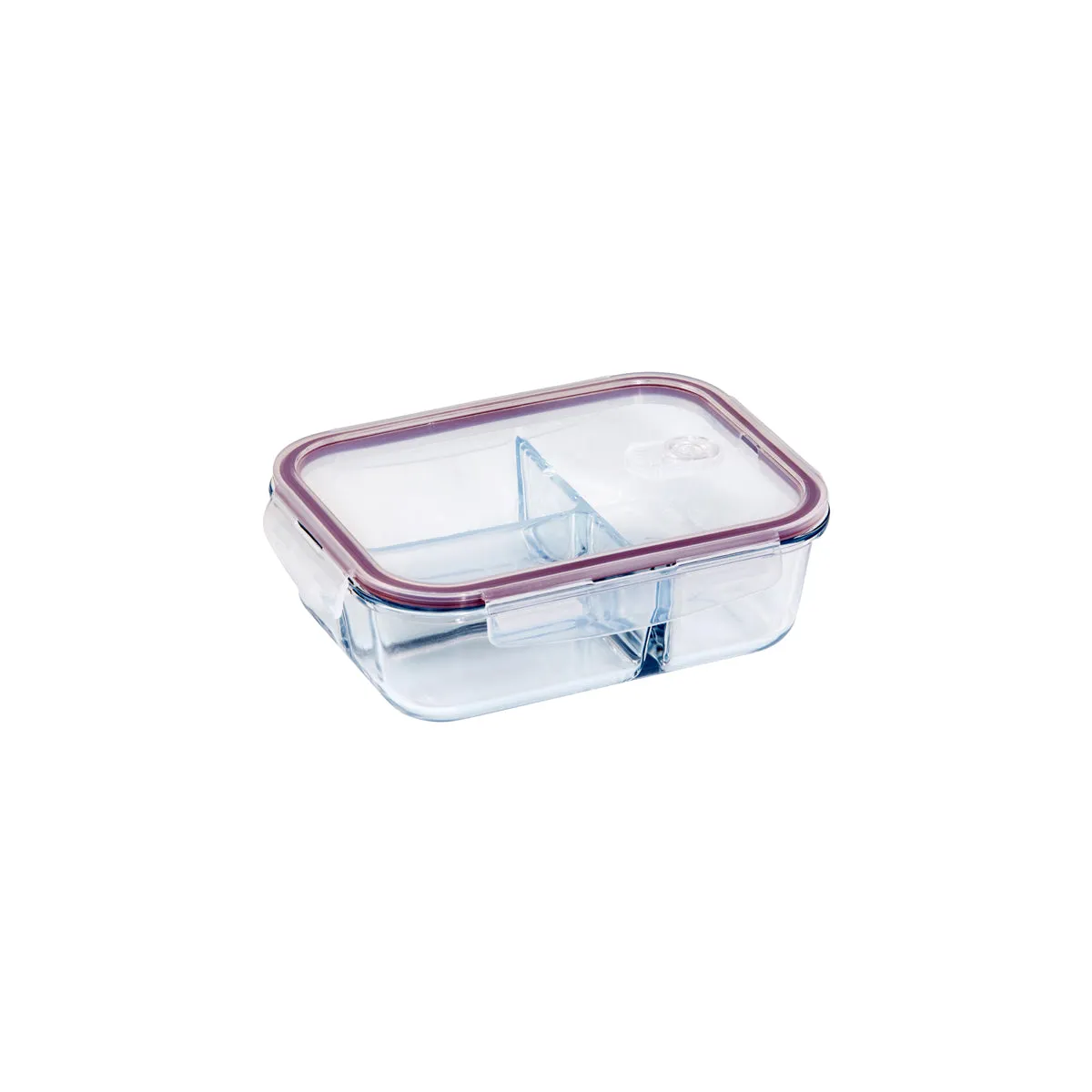 Glass Containers 3 Divider Rectangular 1500ml