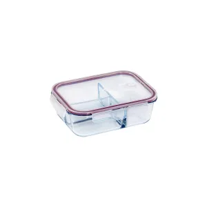 Glass Containers 3 Divider Rectangular 1500ml