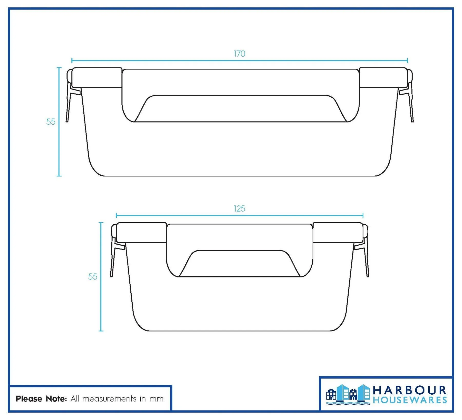 Glass Food Storage Container with Lid