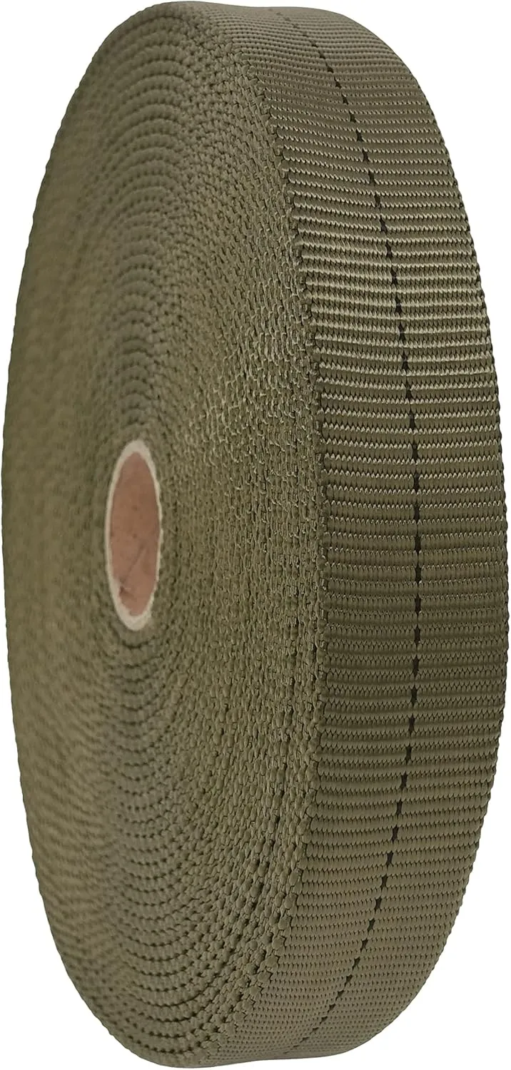 GM CLIMBING 1 inch MIL-W-5625 Nylon Tubular Webbing Milspecs 4000Lbs Durable for Outdoor Tactical Parachute Climbing Rescue Survival Tie Down