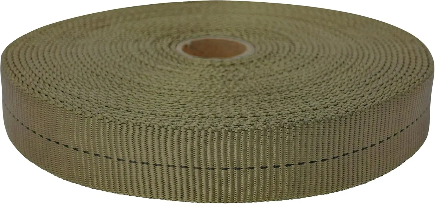 GM CLIMBING 1 inch MIL-W-5625 Nylon Tubular Webbing Milspecs 4000Lbs Durable for Outdoor Tactical Parachute Climbing Rescue Survival Tie Down
