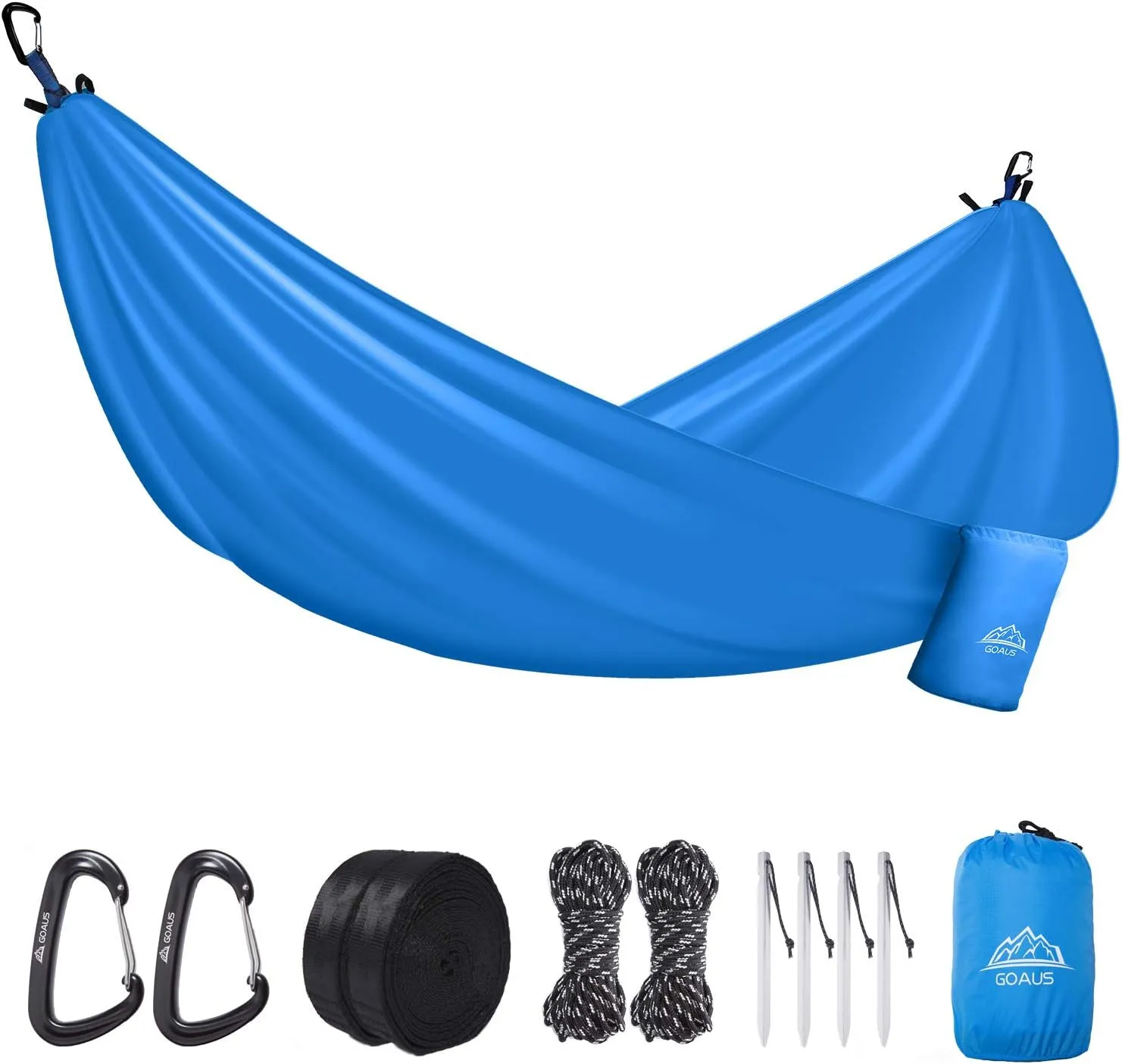 GOAUS Yard Hammock,Portable Camping Hammock with Tree Straps,Multifunctional Waterpoorf Ripstop Lightweight Outdoor Hammock for Backpacking Hiking Camping Travel Beach Yard,Single Use