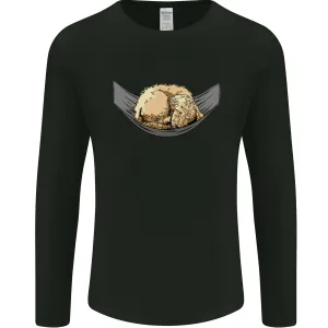 Goldendoodle on a Hammock Dog Mens Long Sleeve T-Shirt