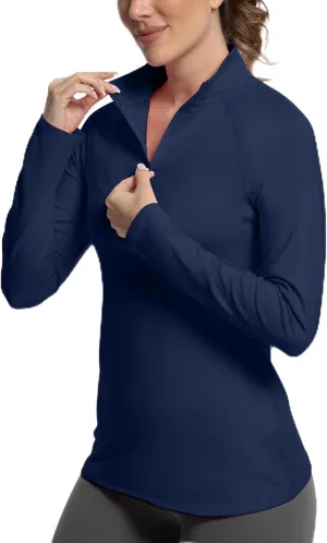 Golf Shirts for Woman UPF 50  Sun Protection Quick Dry Lightweight Long Sleeve Polo Shirts for Woman Rash Guard