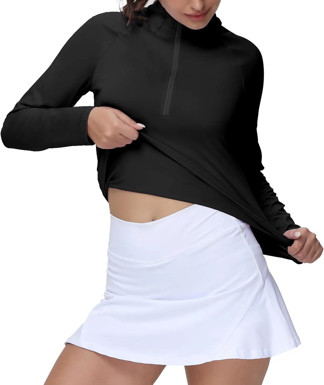 Golf Shirts for Woman UPF 50  Sun Protection Quick Dry Lightweight Long Sleeve Polo Shirts for Woman Rash Guard