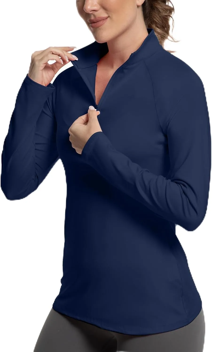 Golf Shirts for Woman UPF 50  Sun Protection Quick Dry Lightweight Long Sleeve Polo Shirts for Woman Rash Guard