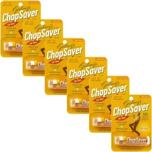 Goslings Original ChopSaver SPF 15 Lip Care, All Natural Lip Balm with SPF, Chapstick for Musicians and More, Effective Relief for Dry, Cracked Lips and Skin, Made in USA, 0.15 Oz (Pack of 6)