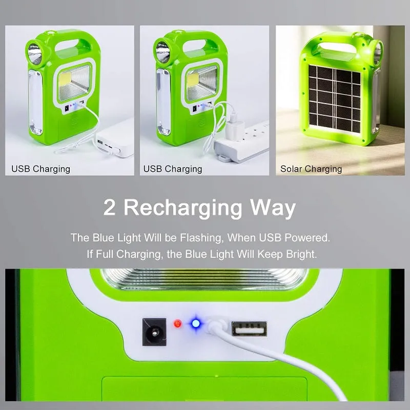 Green Petrol Can Design Solar Powered Emergency COB   LED Light
