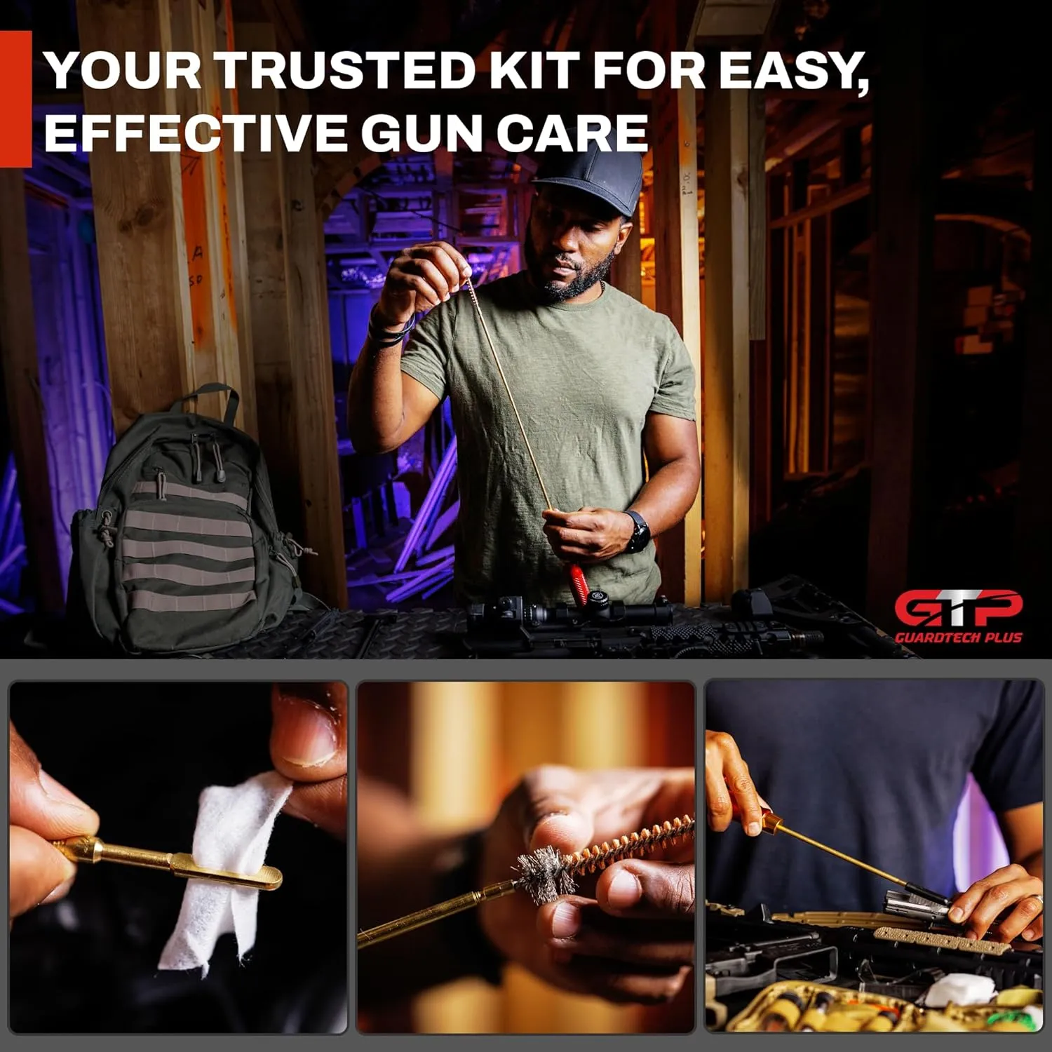 Gun Cleaning Kit .223/5.56, .223, Rifle Cleaning Kit 5.56 - Complete Maintenance & Repair System with Brushes, Mop, Brass Jag, Bore Rope Cleaner, Rods & Patches