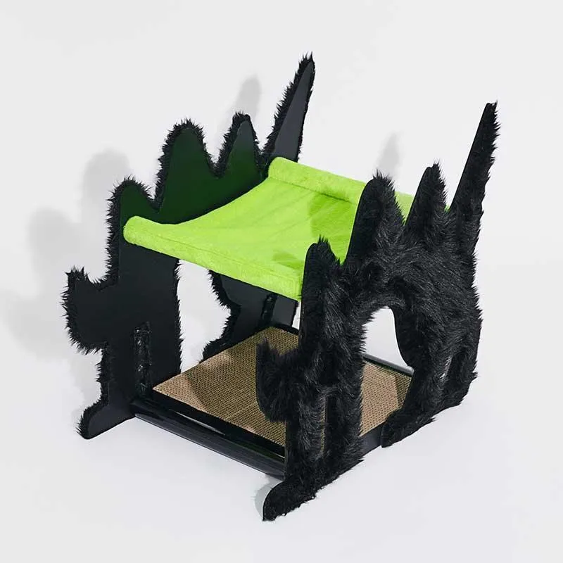 Halloween  Gothic Cat Bed Hammock Green Scratching Board