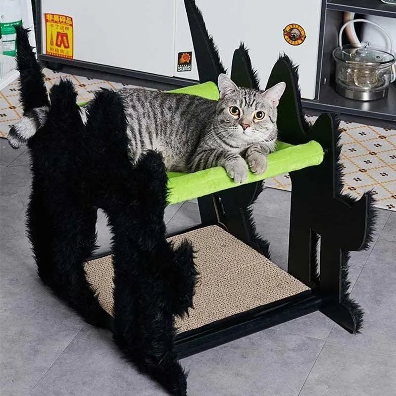 Halloween  Gothic Cat Bed Hammock Green Scratching Board