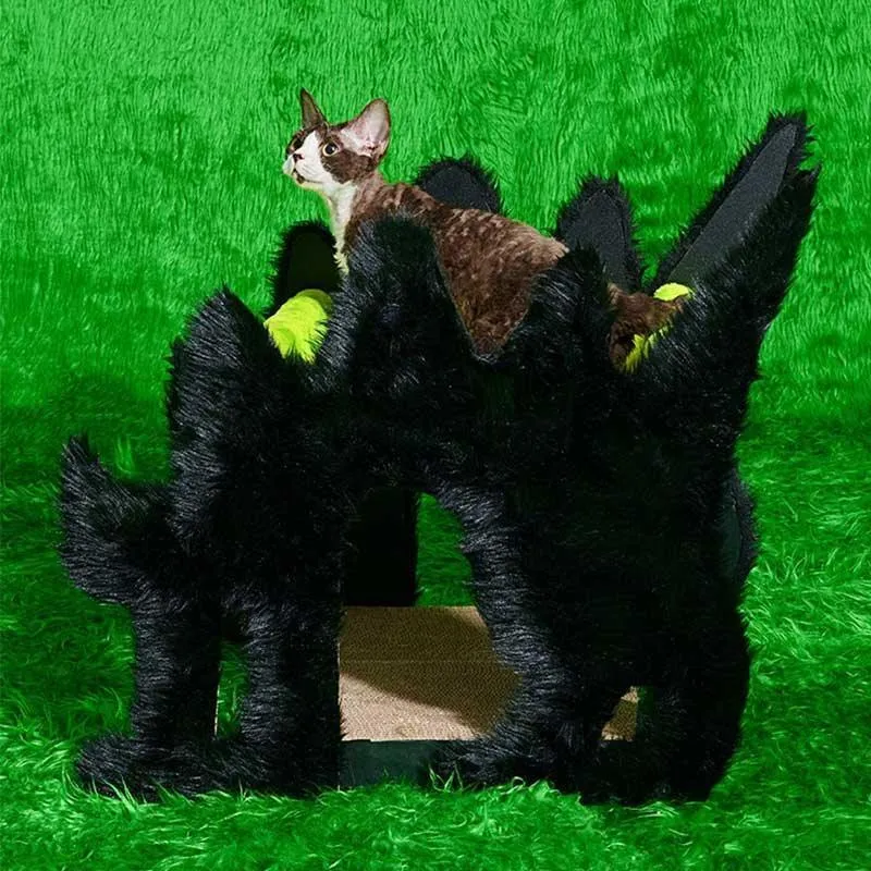 Halloween  Gothic Cat Bed Hammock Green Scratching Board