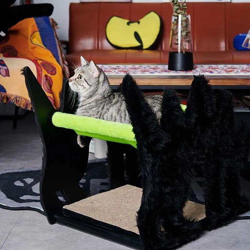 Halloween  Gothic Cat Bed Hammock Green Scratching Board
