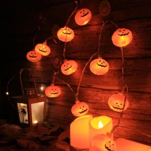 Halloween LED Pumpkin String Lights - Halloween Pumpkin Lights for Indoor and Outdoor Decoration