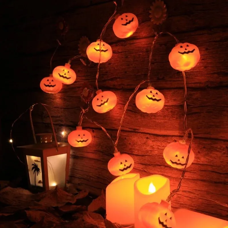 Halloween LED Pumpkin String Lights - Halloween Pumpkin Lights for Indoor and Outdoor Decoration