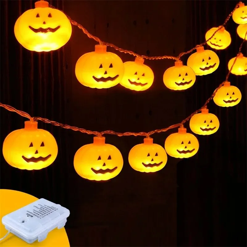 Halloween LED Pumpkin String Lights - Halloween Pumpkin Lights for Indoor and Outdoor Decoration
