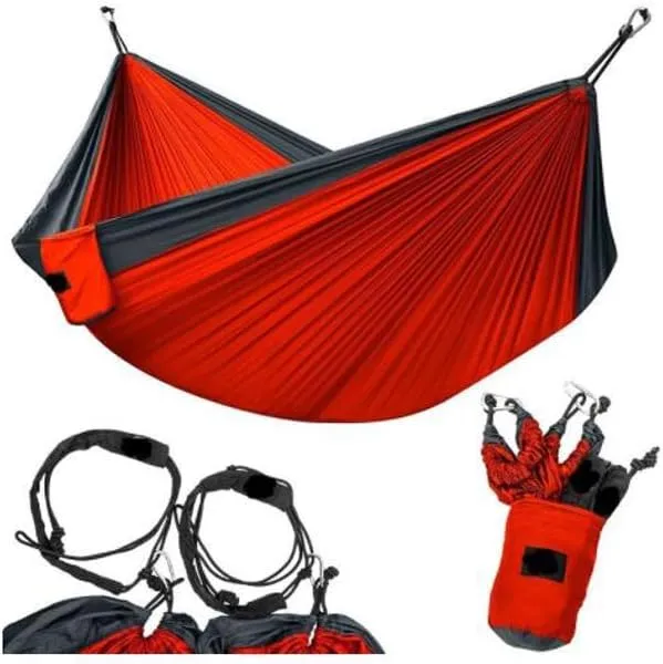 Hamacks Hammok Travel Hammock Ultralight Camping Chair| 300kg Load Capacity, Breathable, Quick Drying Parachute Nylon | 2 X Nylon Slings Included