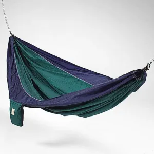 Hammaka Parachute Silk Lightweight Portable Double Hammock In Blue / Green