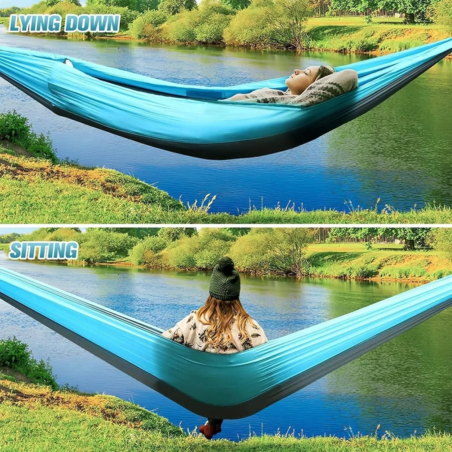 Hammock 300x200 Cm 2 Person Hammock Backpacking Tree Hammock Double Hammock Camping Portable Hammock for Camping Portable Hammock