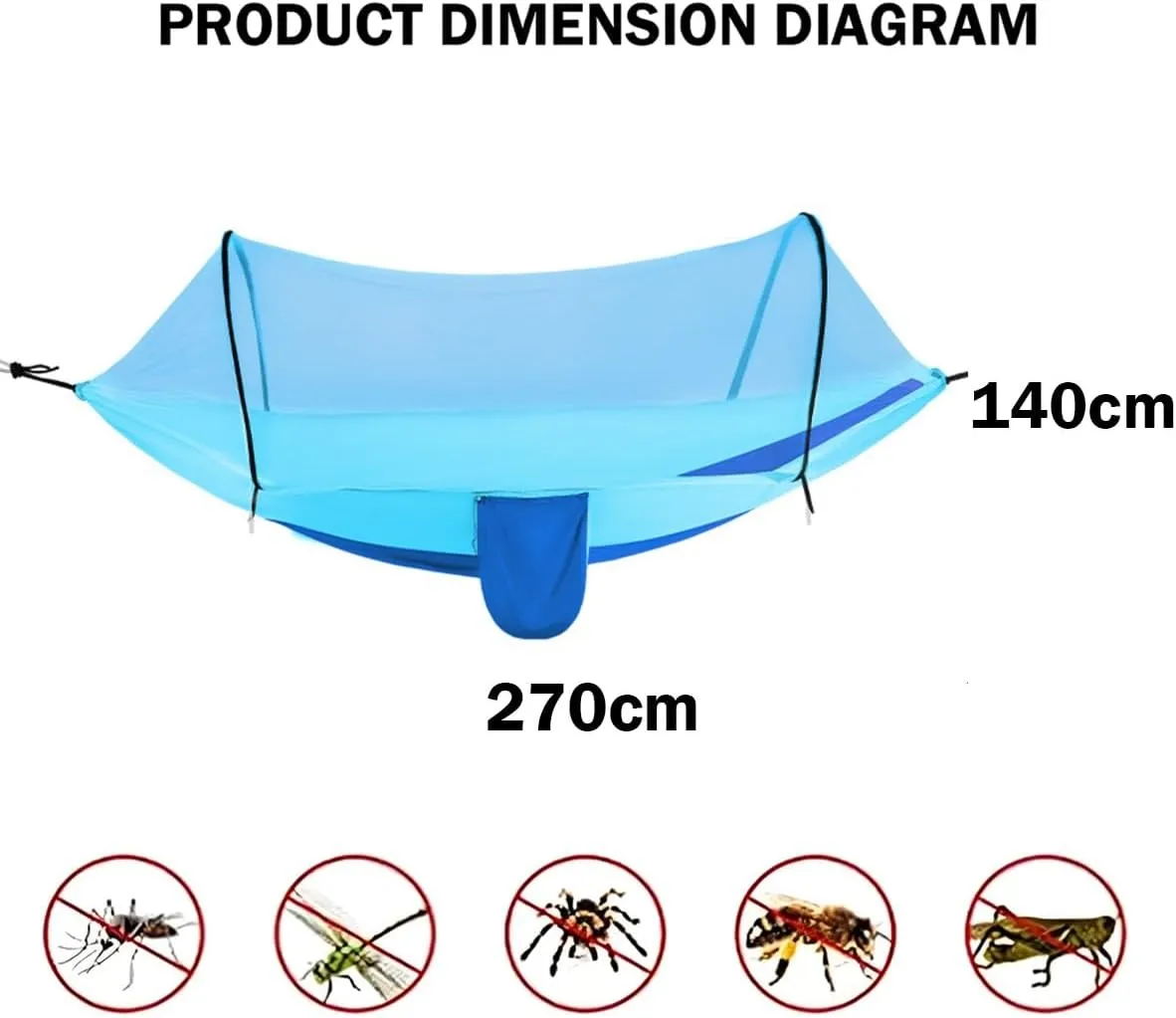 Hammock Camping, Hammock Tent Strong Load Bearing Capacity, Mosquito Net Hammock Breathable and Mosquito Proof, Suitable for Outdoor Use(Army Green,260 * 140cm)