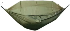 Hammock Double Camping Hammock Outdoor Camping Portable Single Parachute Cloth Three-Color Belt Anti-Mosquito Hammock Hammock Outdoor(A)